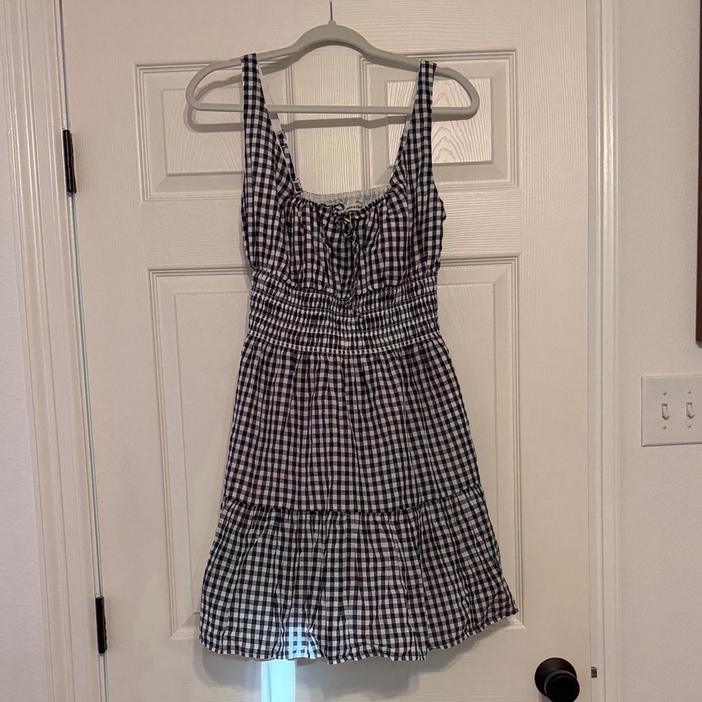 Abercrombie & Fitch Black and White Checkered Mini Dress